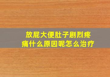 放屁大便肚子剧烈疼痛什么原因呢怎么治疗