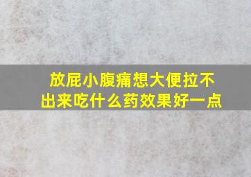 放屁小腹痛想大便拉不出来吃什么药效果好一点