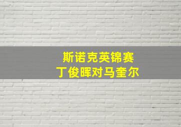 斯诺克英锦赛丁俊晖对马奎尔