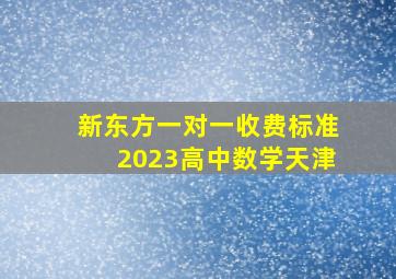 新东方一对一收费标准2023高中数学天津