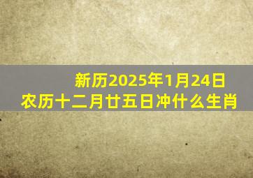 新历2025年1月24日农历十二月廿五日冲什么生肖