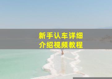 新手认车详细介绍视频教程