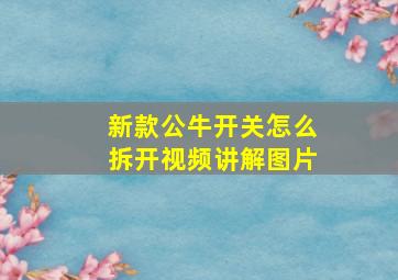 新款公牛开关怎么拆开视频讲解图片