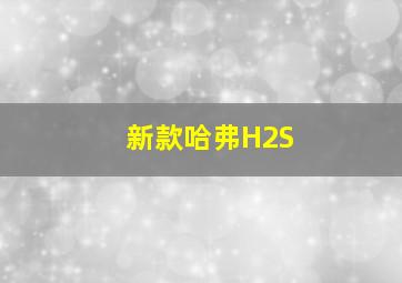 新款哈弗H2S