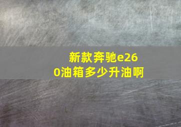 新款奔驰e260油箱多少升油啊