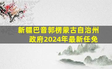 新疆巴音郭楞蒙古自治州政府2024年最新任免