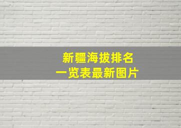 新疆海拔排名一览表最新图片