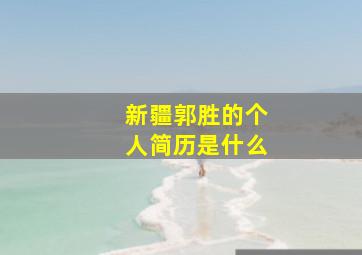 新疆郭胜的个人简历是什么