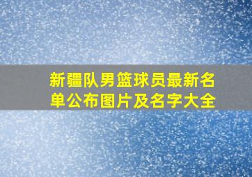 新疆队男篮球员最新名单公布图片及名字大全