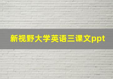 新视野大学英语三课文ppt