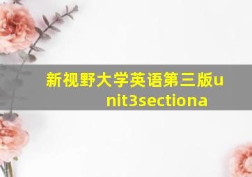 新视野大学英语第三版unit3sectiona