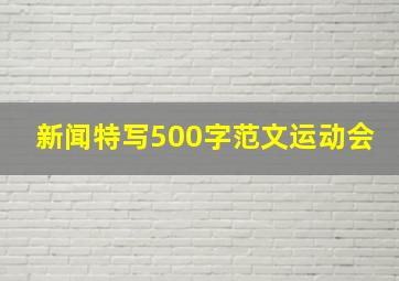 新闻特写500字范文运动会