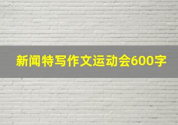 新闻特写作文运动会600字