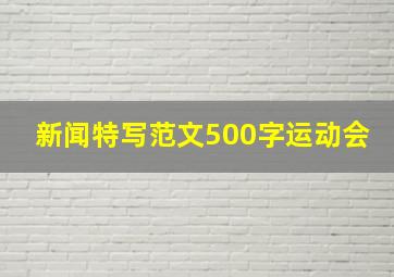 新闻特写范文500字运动会