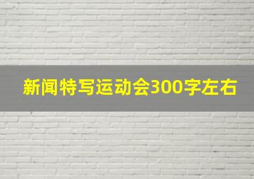 新闻特写运动会300字左右