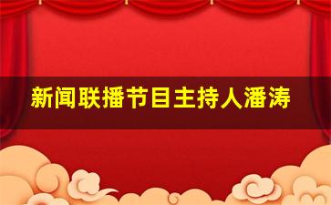 新闻联播节目主持人潘涛