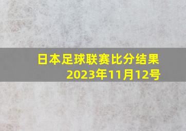 日本足球联赛比分结果2023年11月12号