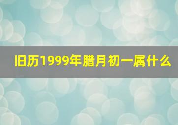 旧历1999年腊月初一属什么