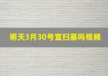 明天3月30号宜扫墓吗视频