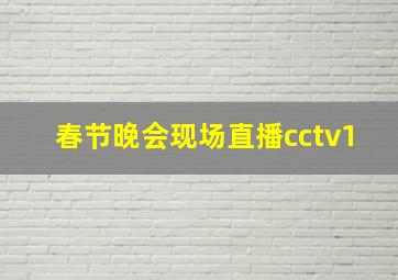 春节晚会现场直播cctv1