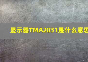 显示器TMA2031是什么意思