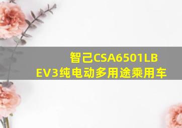 智己CSA6501LBEV3纯电动多用途乘用车