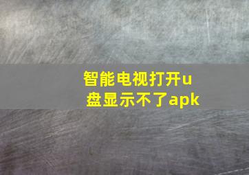 智能电视打开u盘显示不了apk