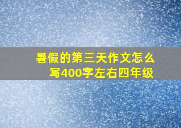 暑假的第三天作文怎么写400字左右四年级