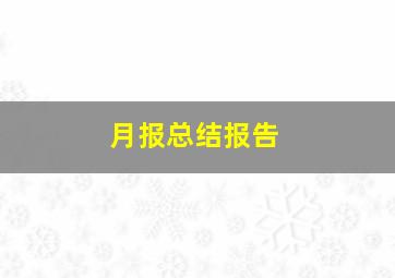 月报总结报告