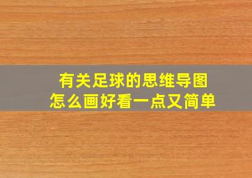 有关足球的思维导图怎么画好看一点又简单