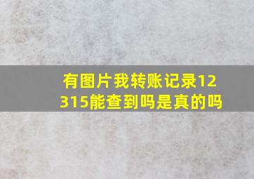 有图片我转账记录12315能查到吗是真的吗