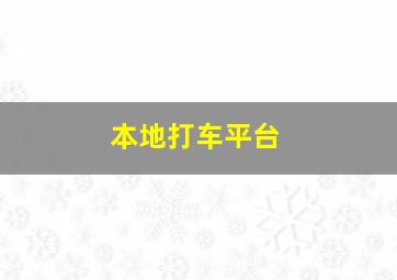 本地打车平台