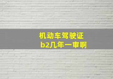 机动车驾驶证b2几年一审啊