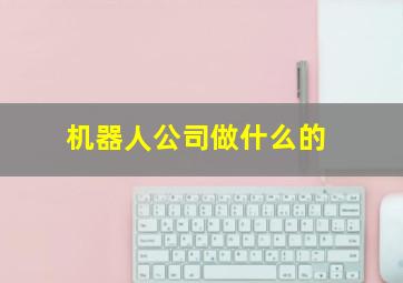 机器人公司做什么的