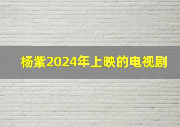 杨紫2024年上映的电视剧