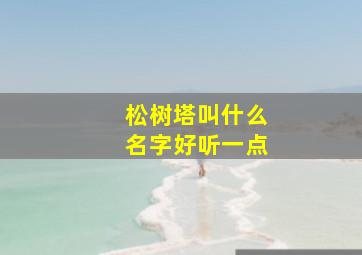 松树塔叫什么名字好听一点