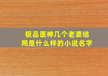 极品医神几个老婆结局是什么样的小说名字