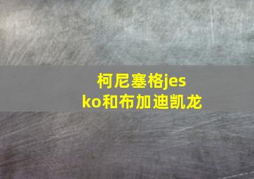 柯尼塞格jesko和布加迪凯龙