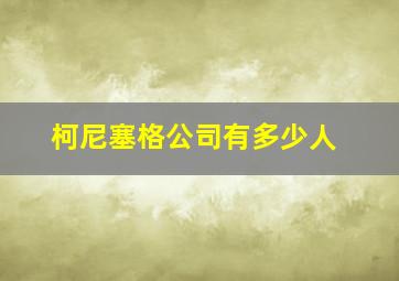 柯尼塞格公司有多少人