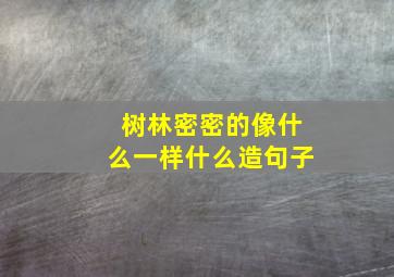 树林密密的像什么一样什么造句子