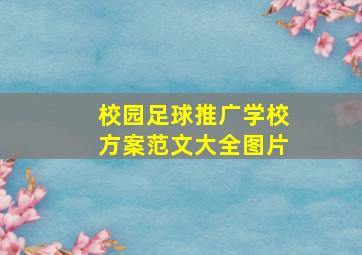 校园足球推广学校方案范文大全图片