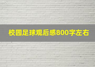 校园足球观后感800字左右