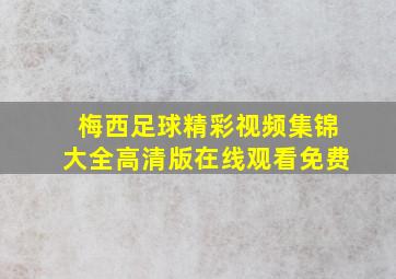 梅西足球精彩视频集锦大全高清版在线观看免费