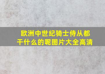 欧洲中世纪骑士侍从都干什么的呢图片大全高清