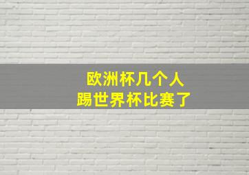 欧洲杯几个人踢世界杯比赛了