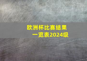 欧洲杯比赛结果一览表2024级