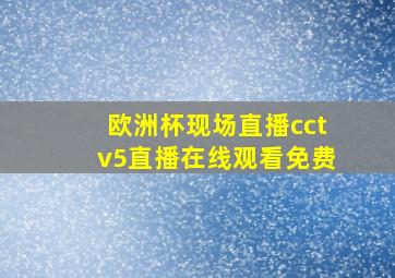 欧洲杯现场直播cctv5直播在线观看免费