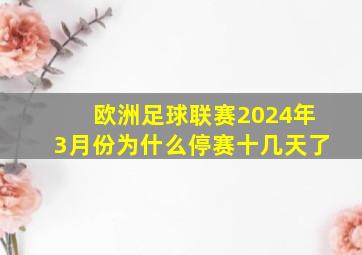 欧洲足球联赛2024年3月份为什么停赛十几天了