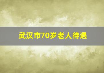 武汉市70岁老人待遇