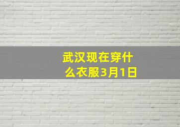 武汉现在穿什么衣服3月1日